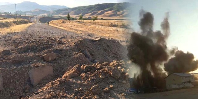 Tunceli'de yola denen 350 kilogram patlayc imha edildi