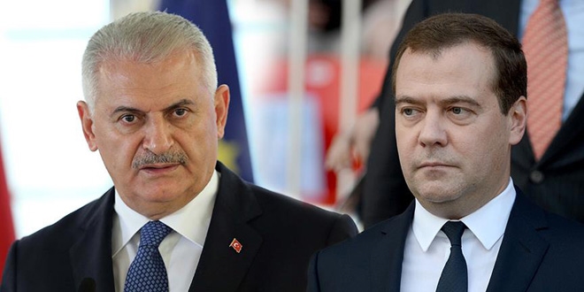 Ba�bakan Y�ld�r�m ile Rusya Ba�bakan� Medvedev g�r��t�