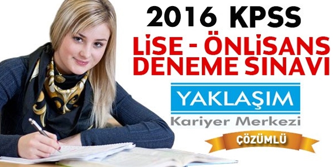 KPSS önlisans, lise deneme sınavı