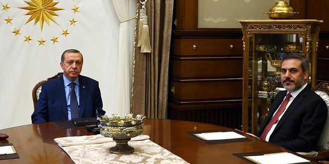 Erdoğan, MİT Müsteşarı Fidan'ı kabul etti