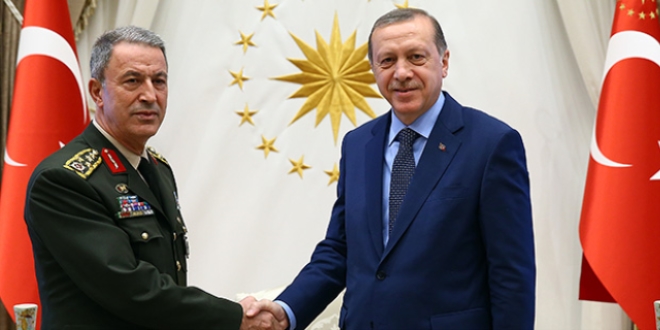 Erdoğan, Org. Akar'ı kabul etti