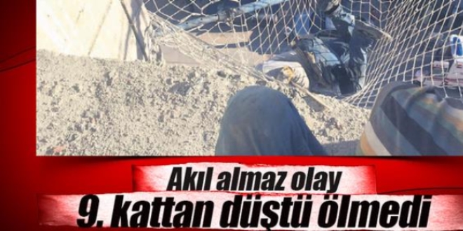 Güvenlik filesi hayat kurtardı