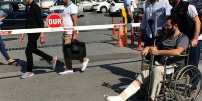 Kaçarken ayağını kıran 'savcı' adliyeye sevk edildi