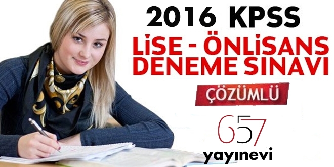 2016 KPSS deneme sınavı