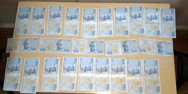 Tekirda'da 100 liralk 61 sahte banknot ele geirildi