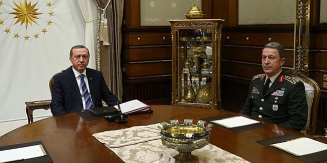Cumhurba�kan� Erdo�an, Orgeneral Akar'� kabul etti
