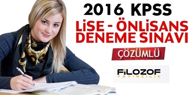 2016 KPSS deneme sınavı