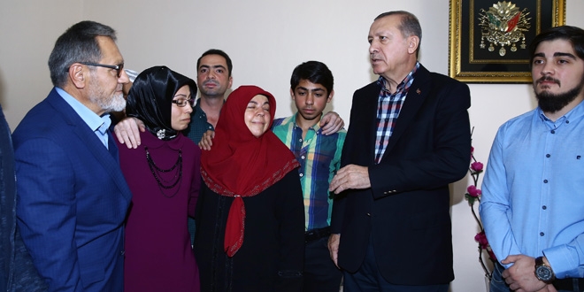 Erdoğan'dan başsağlığı ve geçmiş olsun ziyareti