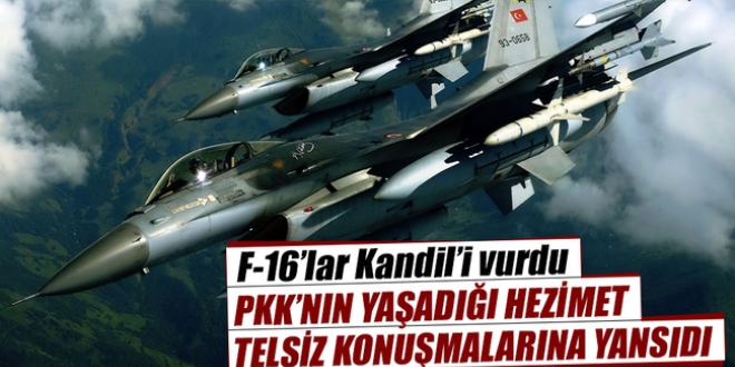 Ter�r�n Kandil'deki cephaneli�i vuruldu