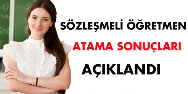 Sözleşmeli öğretmen atama sonuçları açıklandı