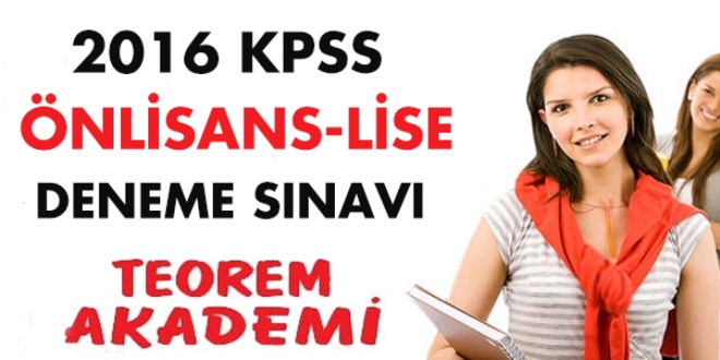 2016 KPSS deneme sınavı