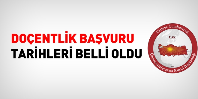 Doçentlik başvuru tarihleri belli oldu