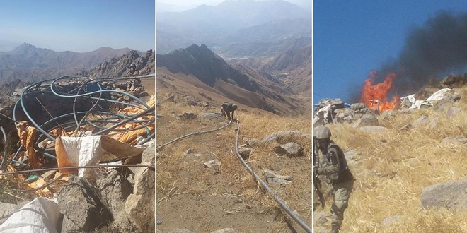 PKK'nın İran sınırındaki kaçak boru hattı imha edildi