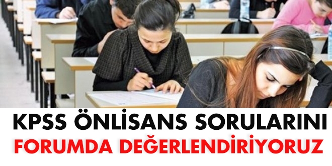 KPSS önlisans sorularını adaylar forumda değerlendiriyor