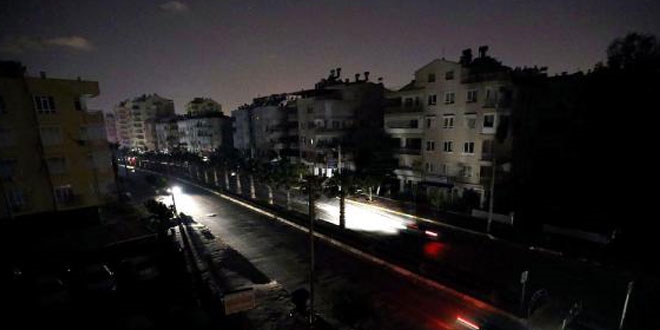 T�rkiye'de en �ok hangi iller karanl�kta kald�?