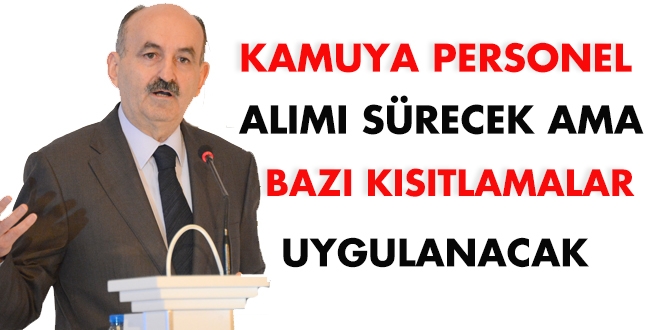 Polis ve öğretmen dışında personel alımına kısıtlama