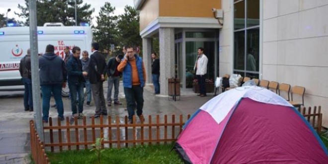 Karabük'te sağlık çalışanlarından protesto