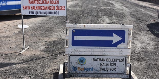 Batman'da 17 g�nde 20 bin ton asfalt serildi