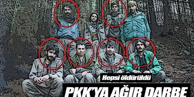Ordu'ya szan 8 PKK'l terristin tm imha edildi