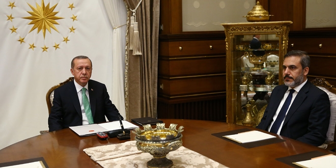 Erdoğan, MİT Müsteşarı Fidan'ı kabul etti