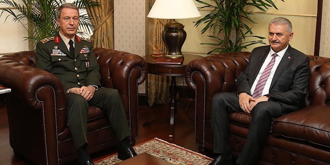 Başbakan Yıldırım, Orgeneral Akar'ı kabul etti