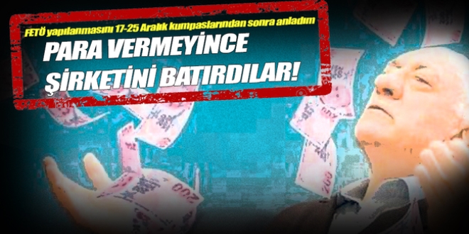 Para vermeyince şirketini batırdılar!