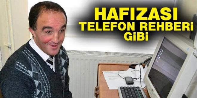 Görme engelli santral memuru, binden fazla numarayı hafızasında tutuyor