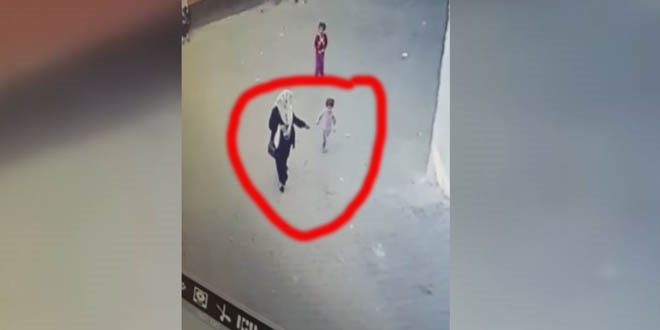 2 yaşındaki Hatice'nin kaçırılma anı kameralara yansıdı