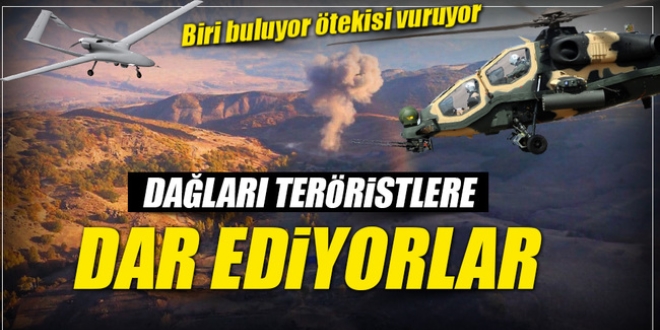 İHA ve KOBRA'lar dağları teröristlere dar ediyor