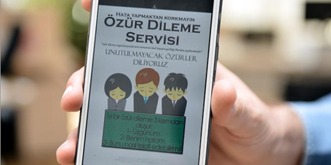 Küskünler 'Özür Dileme Servisi'yle barışıyor