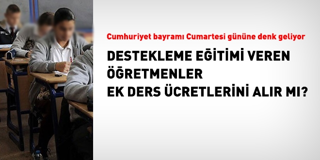 Tatile gelen resmi bayramlarda ek ders ücreti ödenir