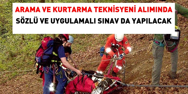 Arama ve kurtarma teknisyeni alım şekli değişti