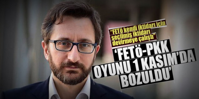 'FETÖ-PKK oyunu 1 Kasım'da bozuldu'