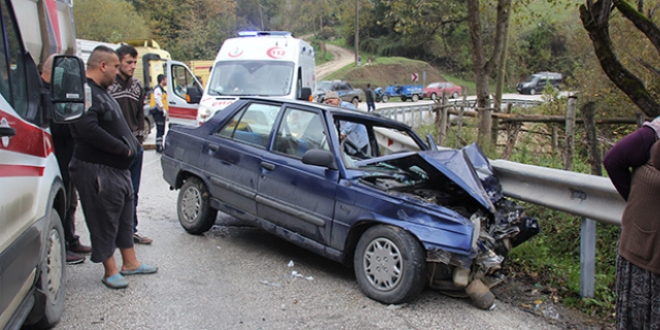 Düzce'de trafik kazası: 5 yaralı