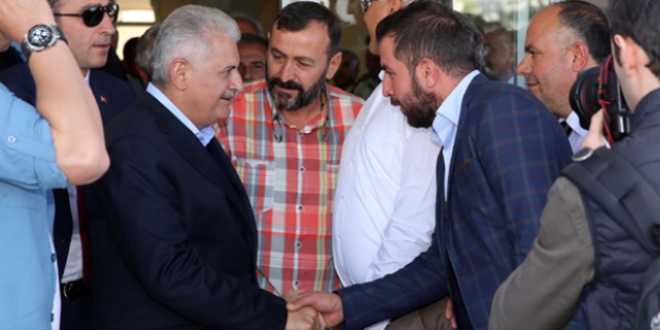 Ba�bakan Y�ld�r�m, Erzincan'a geldi