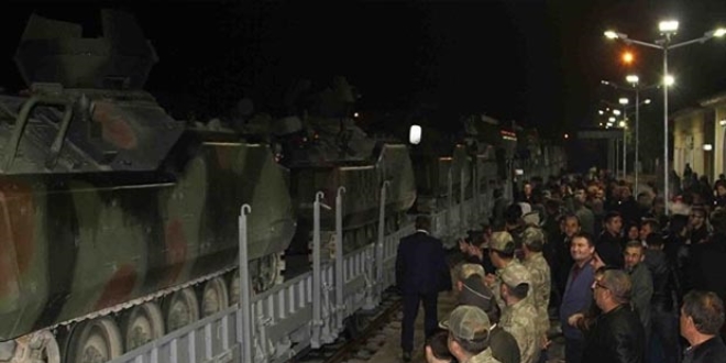 Çankırı'dan trenle getirilen askeri araçlar Gaziantep'e ulaştı
