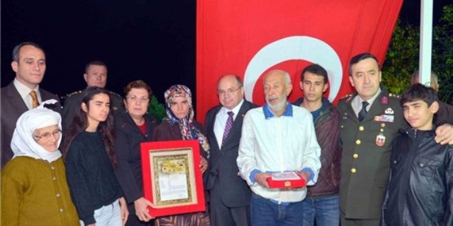 Muğla'da şehit ailesine şehadet belgesi verildi