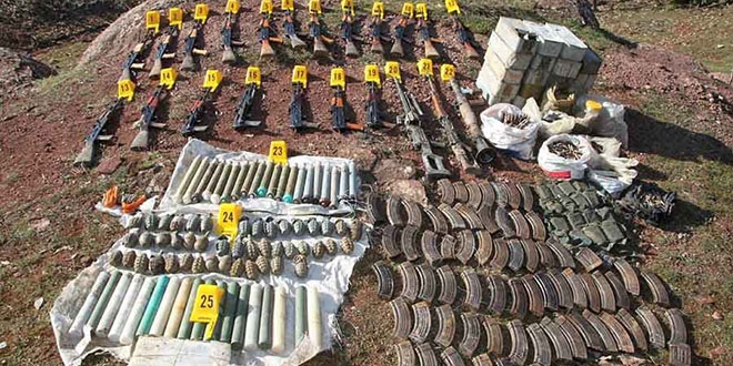 Şırnak'ta çok sayıda mühimmat ele geçirildi