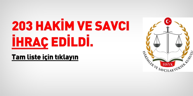 HSYK, 203 hakim ve savcıyı meslekten çıkardı