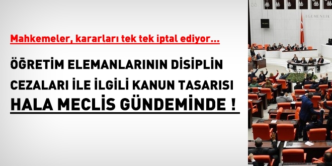 Öğretim elemanlarının disiplin cezalarıyla ilgili tasarı TBMM'de bekliyor