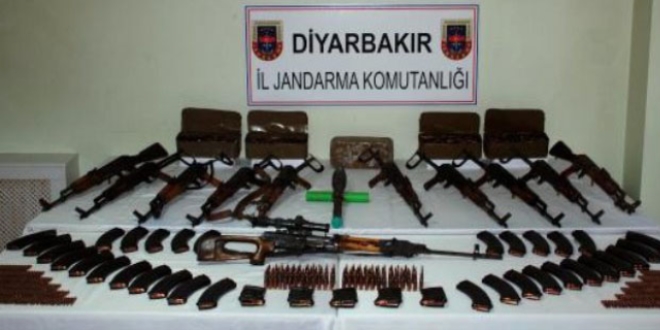 Diyarbakr'da silah ve mhimmat ele geirildi