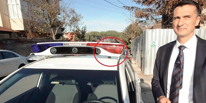 Şüpheli araç, tepe lambasından tespit edilecek
