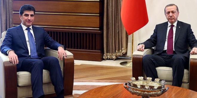 Erdoğan IKBY Başbakanı Barzani'yi kabul etti