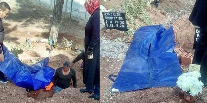 PKK'lı teröristin cenazesi mezarlıktan alınıp il dışına götürüldü