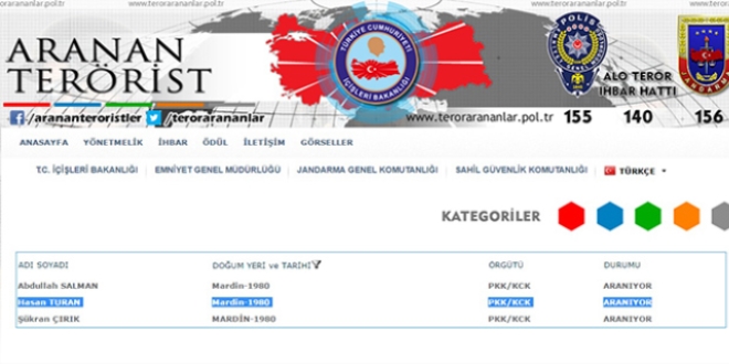 'Gri' listede aranan terörist öldürüldü