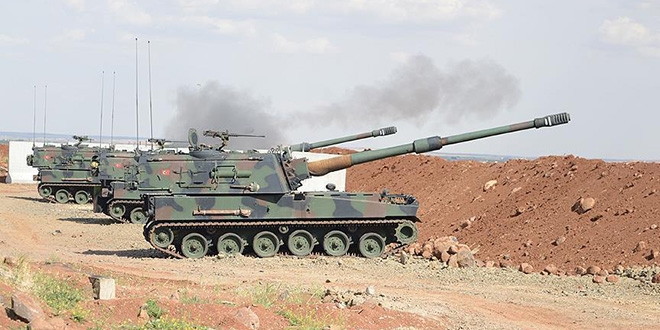 Terör örgütü DEAŞ'a ait hedefler ateş altına alındı