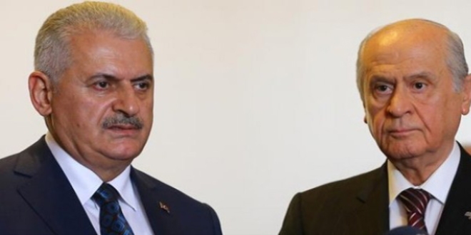 Yıldırım ve Bahçeli Mecliste bir araya geldi