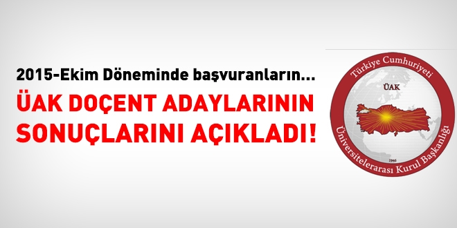 ÜAK, 2015 Ekim dönemi eser inceleme sonuçlarını açıkladı