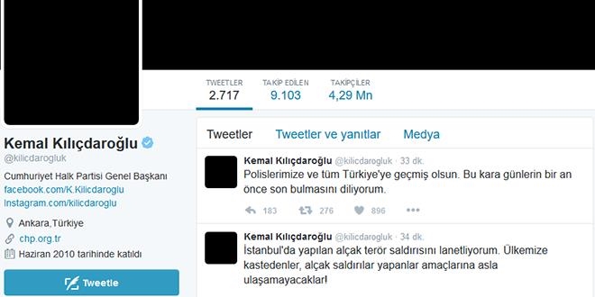 Kılıçdaroğlu, profil fotoğrafını siyah zeminle değiştirdi