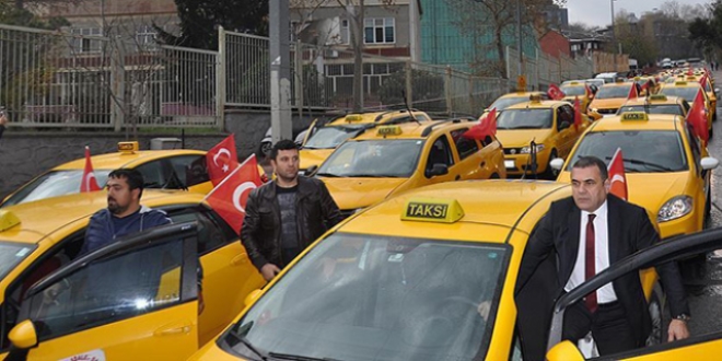 Taksicilerden İstanbul'daki terör saldırısına tepki